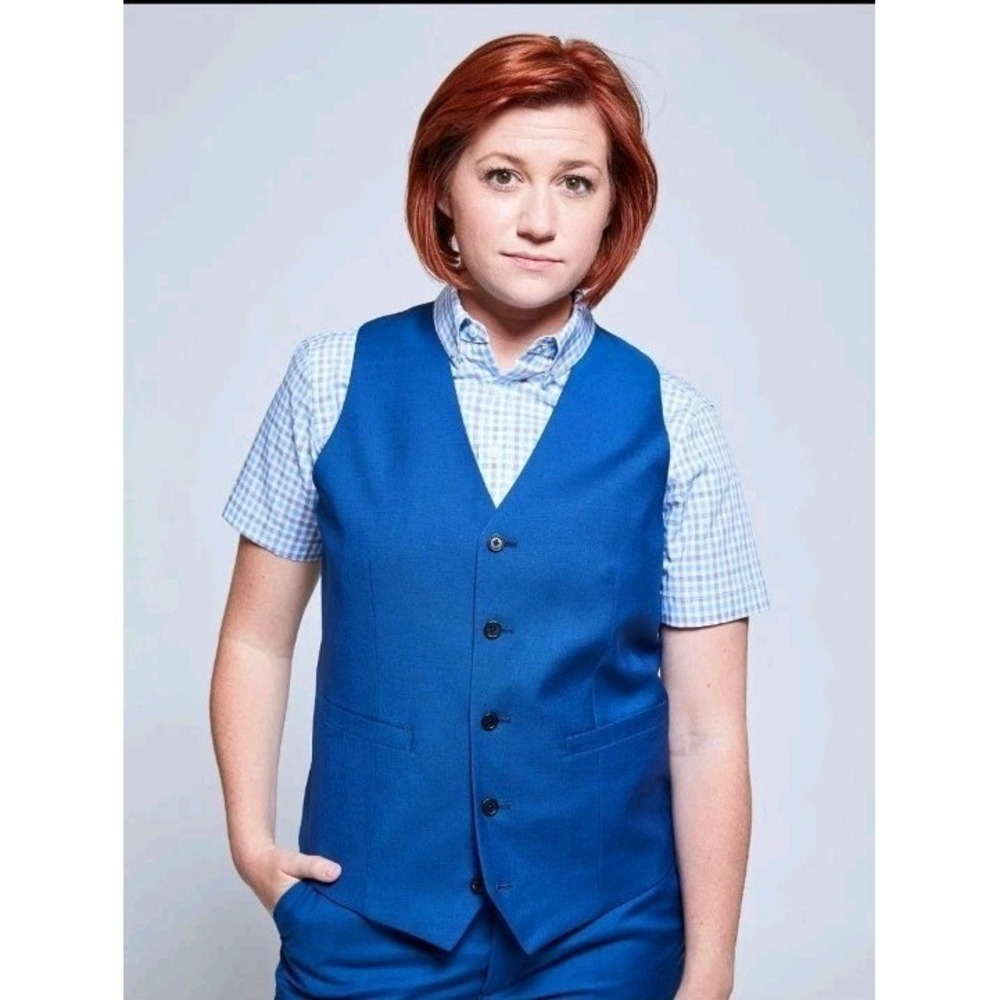 NWT Kirrin Finch The Georgie Wool Vest Size 2XL Nautical Blue Unisex Non-binary